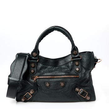 BALENCIAGA Agneau Giant 21 Rose Gold Hardware City Black
