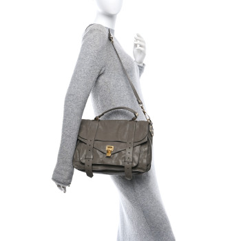PROENZA SCHOULER Lambskin Medium PS1 Satchel Smoke
