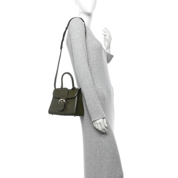 DELVAUX Box Calfskin Mini Brillant Satchel Olive