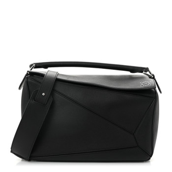 LOEWE Calfskin Medium Puzzle Bag Black