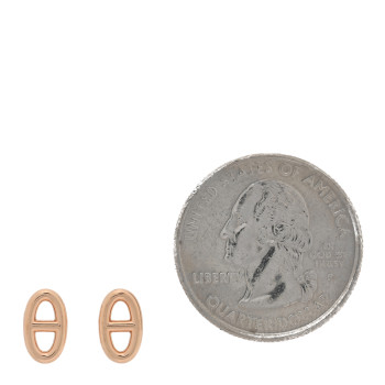 HERMES 18K Rose Gold TPM Farandole Stud Earrings