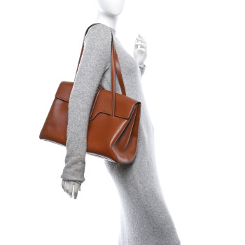 CELINE Calfskin Large Soft 16 Bag Tan