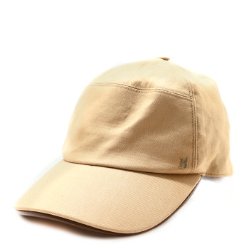 HERMES Ramie Deerskin Baseball Cap 59
