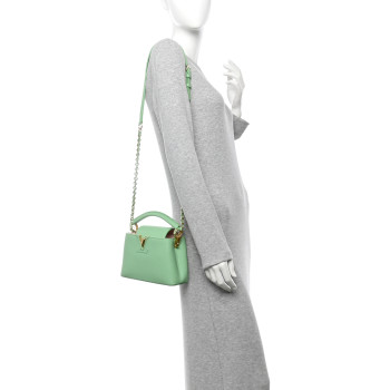 LOUIS VUITTON Taurillon Mini Capucines Vert Pomme