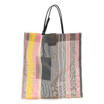 THE ROW Mesh Saddle Calfskin Barn Mini Tote Bag Multicolor