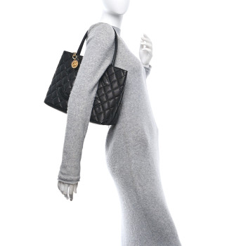 CHANEL Caviar Quilted Medallion Tote Black