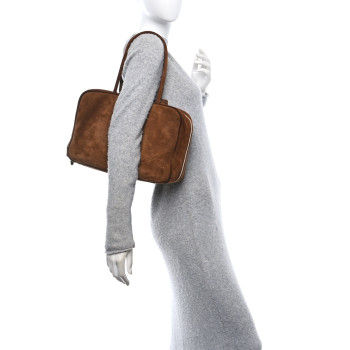 MIU MIU Camoscio Beau Top Handle Bag Cocoa Brown