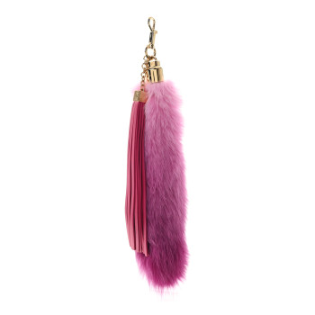 LOUIS VUITTON Fox Fur Foxy Bag Charm Rose