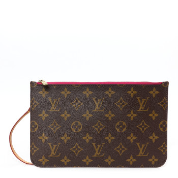 LOUIS VUITTON Monogram Neverfull MM GM Pochette Pivoine
