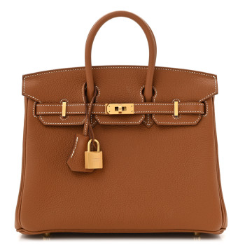 HERMES Togo Birkin 25 Gold