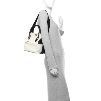 HERMES Evercolor Tri-Color Toolbox 20 White Black Jaune Poussin