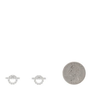 HERMES 18K White Gold Diamond Finesse Earrings