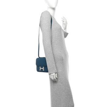 HERMES Swift Constance Verso 18 Colvert Bleu Lin
