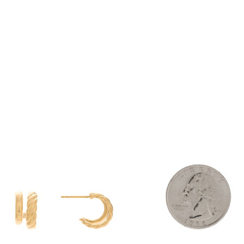 DAVID YURMAN 18K Yellow Gold Mercer Double Huggie Hoop Earrings