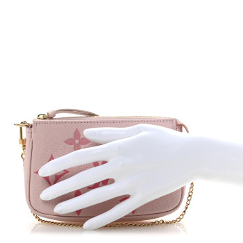 LOUIS VUITTON Empreinte Monogram Giant By The Pool Mini Pochette Accessories Bouton De Rose
