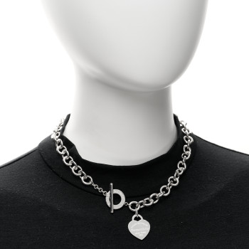 TIFFANY Sterling Silver Return to Tiffany Heart Tag Toggle Necklace