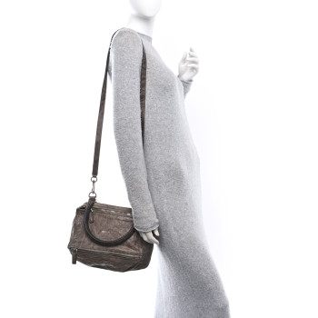 GIVENCHY Tumbled Sheepskin Small Pandora Charcoal