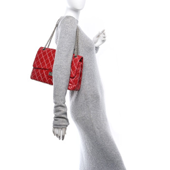 CHANEL Calfskin Wild Stitch 2.55 Reissue 226 Flap Red