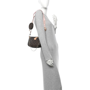 LOUIS VUITTON Monogram Multi Pochette Accessories Rose Clair