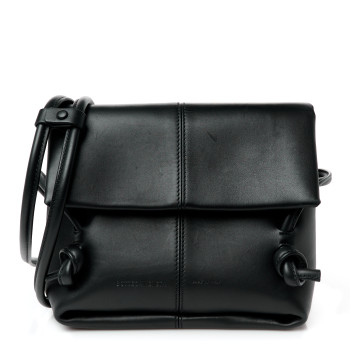 BOTTEGA VENETA Calfskin Small Falcon Shoulder Bag Black