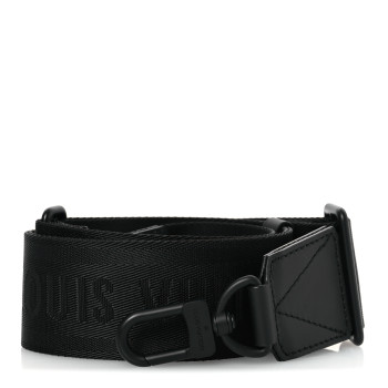 LOUIS VUITTON Jacquard Canvas Keepall Bandouliere Adjustable Shoulder Strap Black
