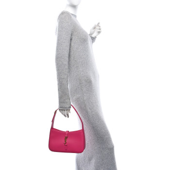 SAINT LAURENT Smooth Calfskin Le 5 A 7 Hobo Bubblegum