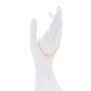 BULGARI 18K Rose Gold Mother of Pearl Carnelian BVLGARI BVLGARI Chain Bracelet
