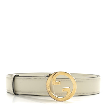 GUCCI Calfskin Interlocking G 85 34 Belt Camelia