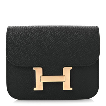 HERMES Epsom Constance Slim Wallet Black