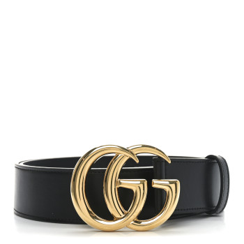GUCCI Plutone Calfskin Double G 40mm Belt 105 42 Black