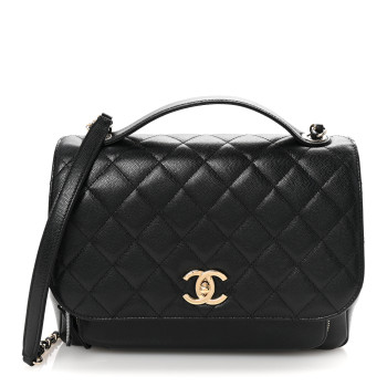 CHANEL Caviar Quilted Large Business Affinity Flap Black