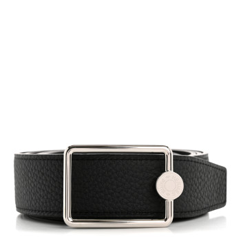 HERMES Togo Swift 30mm Oscar Reversible Belt 100 40 Black