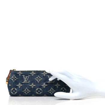 LOUIS VUITTON Monogram Denim Speedy GM Pochette Case