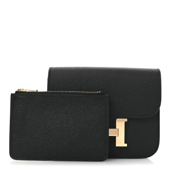 HERMES Epsom Constance Slim Wallet Black