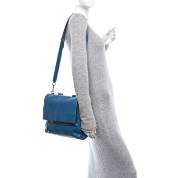 GIVENCHY Calfskin Small Pandora Pure Flap Bag Blue