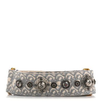 CHRISTIAN DIOR Oblique Studded Shoulder Strap Gris Multicolor