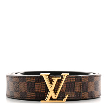LOUIS VUITTON Calfskin Damier Ebene 25mm LV Iconic Reversible Belt 90 36