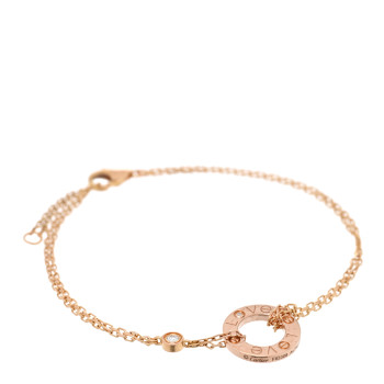 CARTIER 18K Pink Gold Diamond Love Bracelet