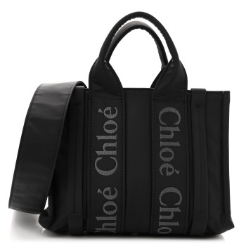 CHLOE Nylon Small Woody Tote Black