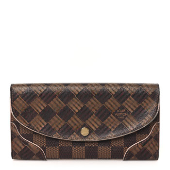 LOUIS VUITTON Damier Ebene Caissa Wallet Rose Ballerine