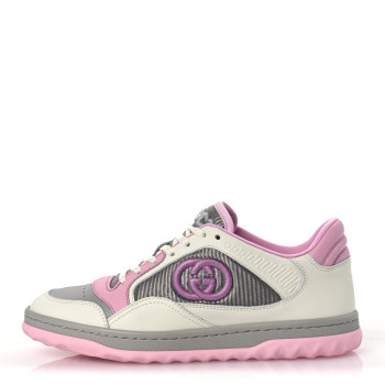 GUCCI Dali Soft Calfskin Womens Mac80 Sneakers 37 Off White Grey Sky Light Rose