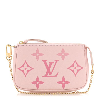 LOUIS VUITTON Empreinte Monogram Giant By The Pool Mini Pochette Accessories Bouton De Rose