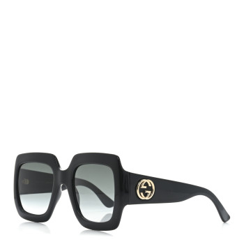 GUCCI Acetate Square Frame Sunglasses GG0053S Black
