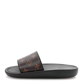 LOUIS VUITTON Monogram Sunbath Slide Sandals 37