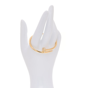 CARTIER 18K Yellow Gold Diamond Juste Un Clou Bracelet 15