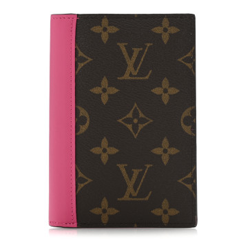 LOUIS VUITTON Monogram Macassar Passport Cover Fuchsia