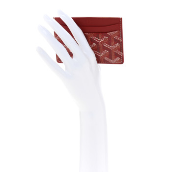GOYARD Goyardine Saint Sulpice Card Holder Red