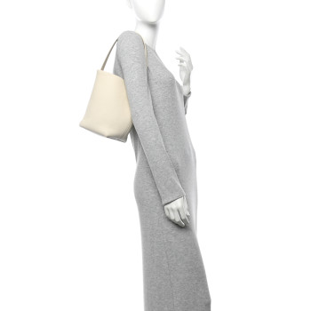 THE ROW Grained Calfskin Small N/S Park Tote Ivory