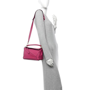 LOEWE Calfskin Small Puzzle Bag Fuchsia