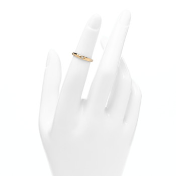 CARTIER 18K Yellow Gold Diamond 2.6mm 1895 Wedding Band Ring 46 3.75